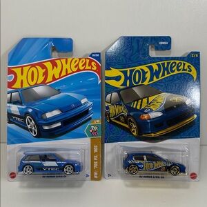 Hot Wheels Honda Civic Lot – ’90 EF & ’92 EG Diecast – New in Package